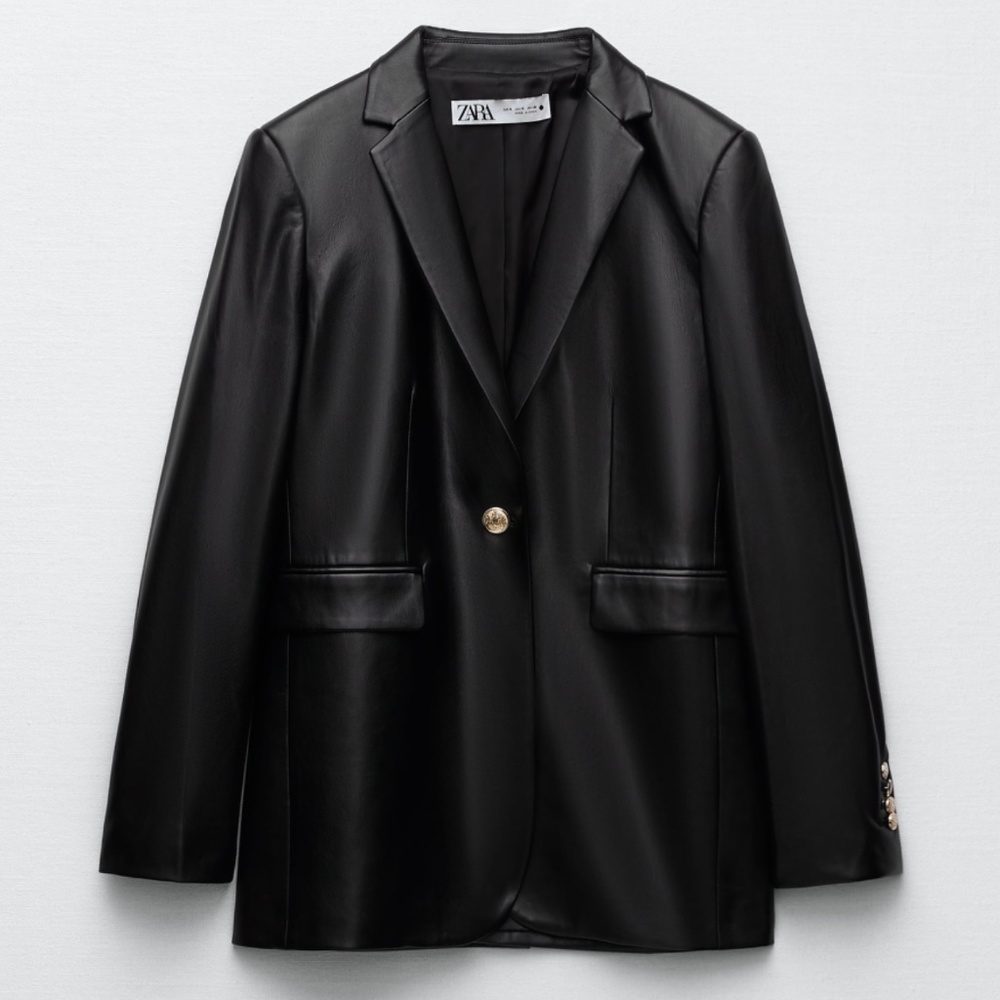 ZARA Leather Blazer
